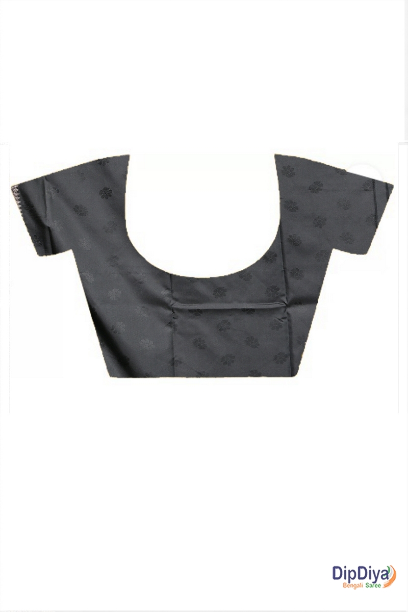 Black Cotton Silk Parova Tanchui Saree (514)